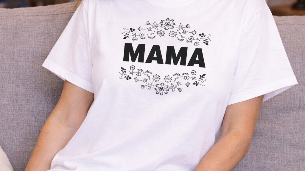Koszulka z Napisem Mama - Kwiaty