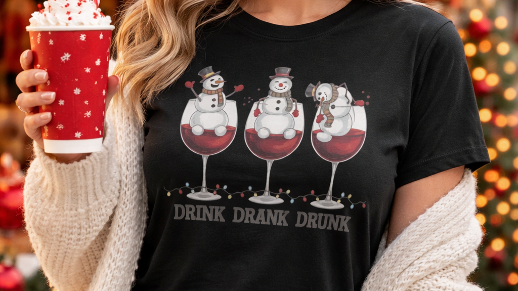 Świąteczna Koszulka – „Drink Drank Drunk”