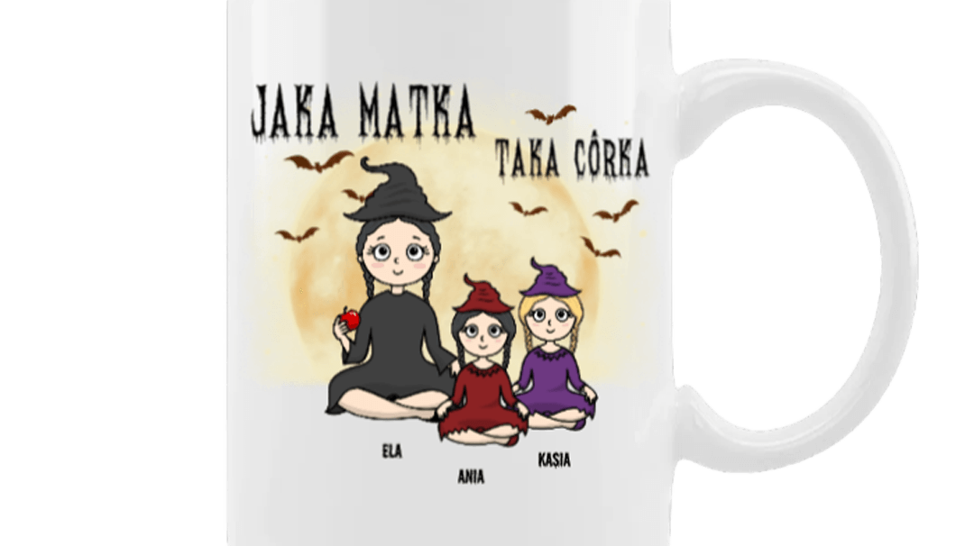 Personalizowany Kubek - Jaka matka, taka córka Halloween - dzień matki