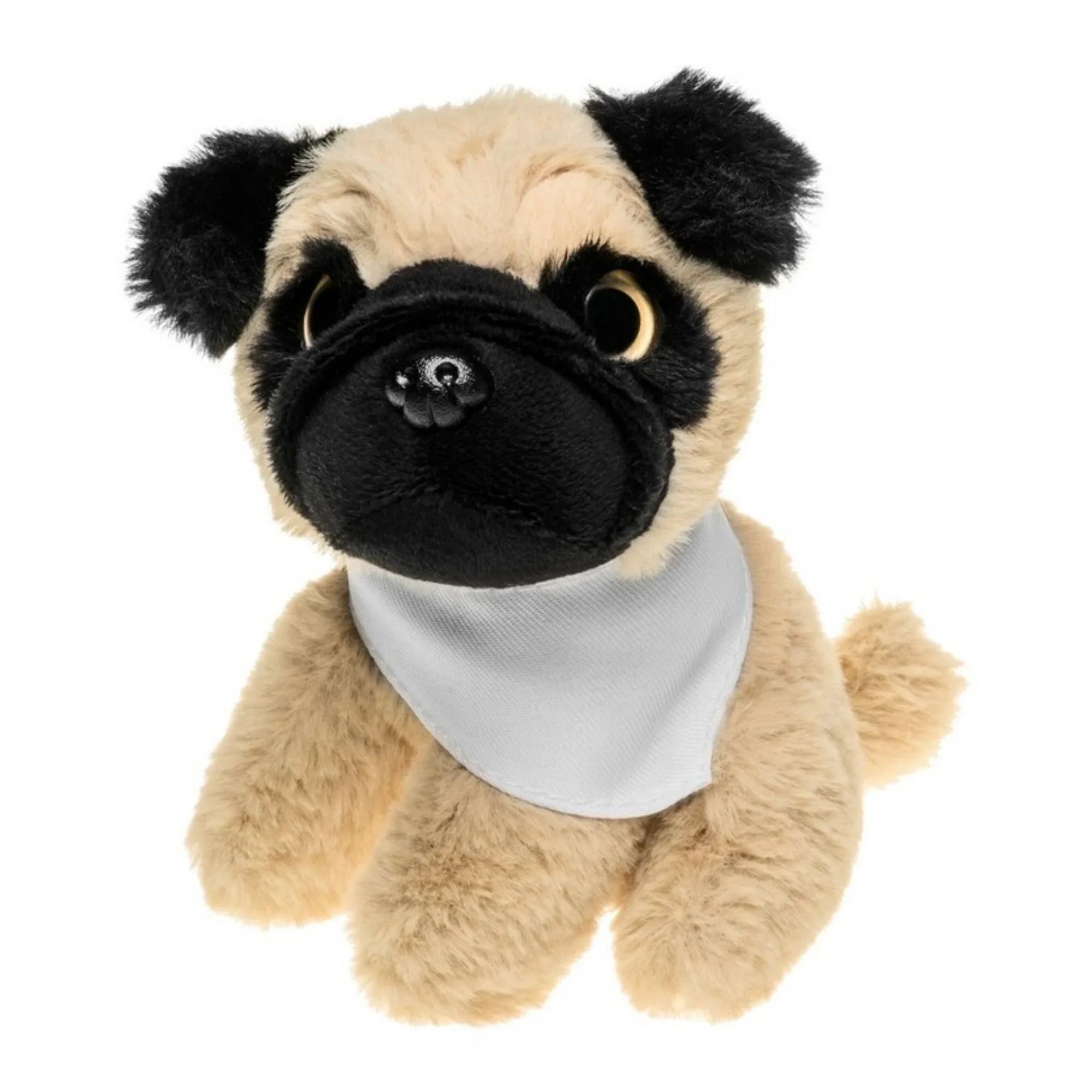 Pluszowy mops z białym bandażem – idealny personalizowany prezent dla bliskich
