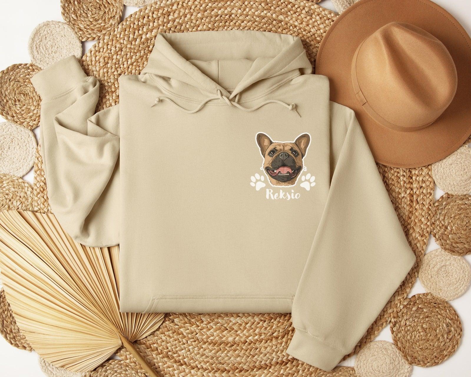 Personalizowany sweter z nadrukiem psa Reksio, idealny prezent dla miłośnika zwierząt