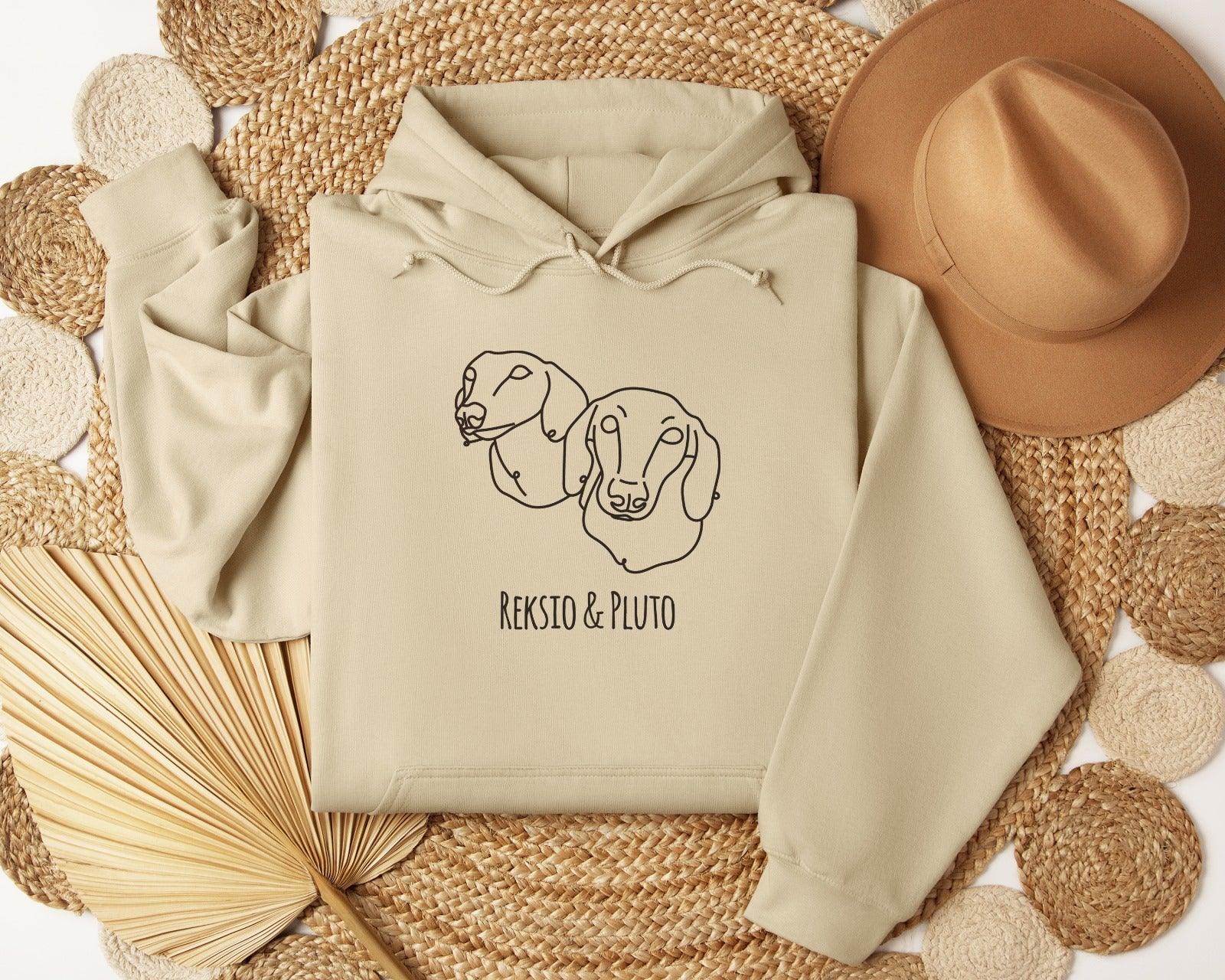 Personalizowany sweter z psami Reksio & Pluto, idealny prezent dla miłośnika zwierząt
