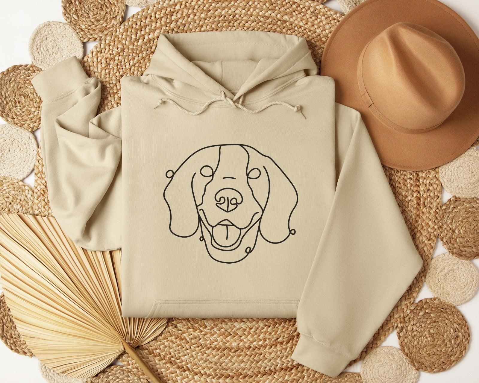 Personalizowany sweter z konturowym psem, idealny prezent dla miłośników zwierząt