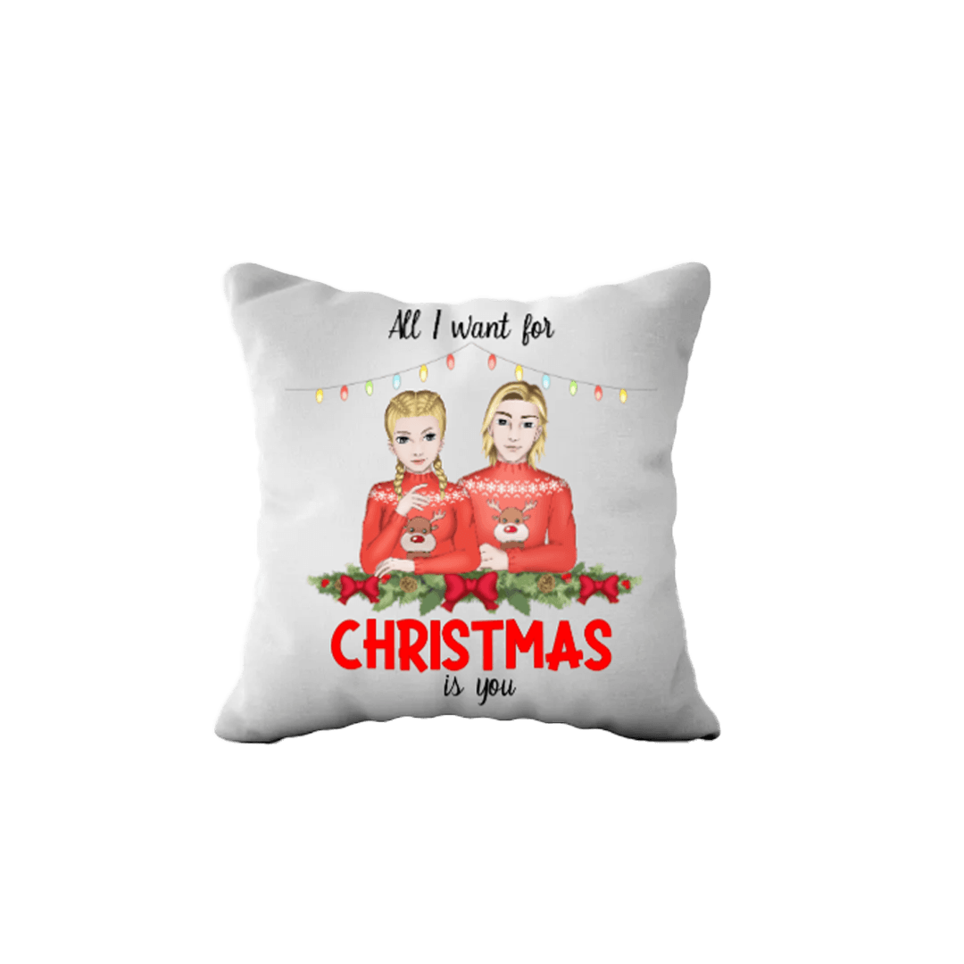 Personalizowana Poduszka - All I Want for christmas is You - Mejkmi - Personalizowane Prezenty Dla Twoich Bliskich!