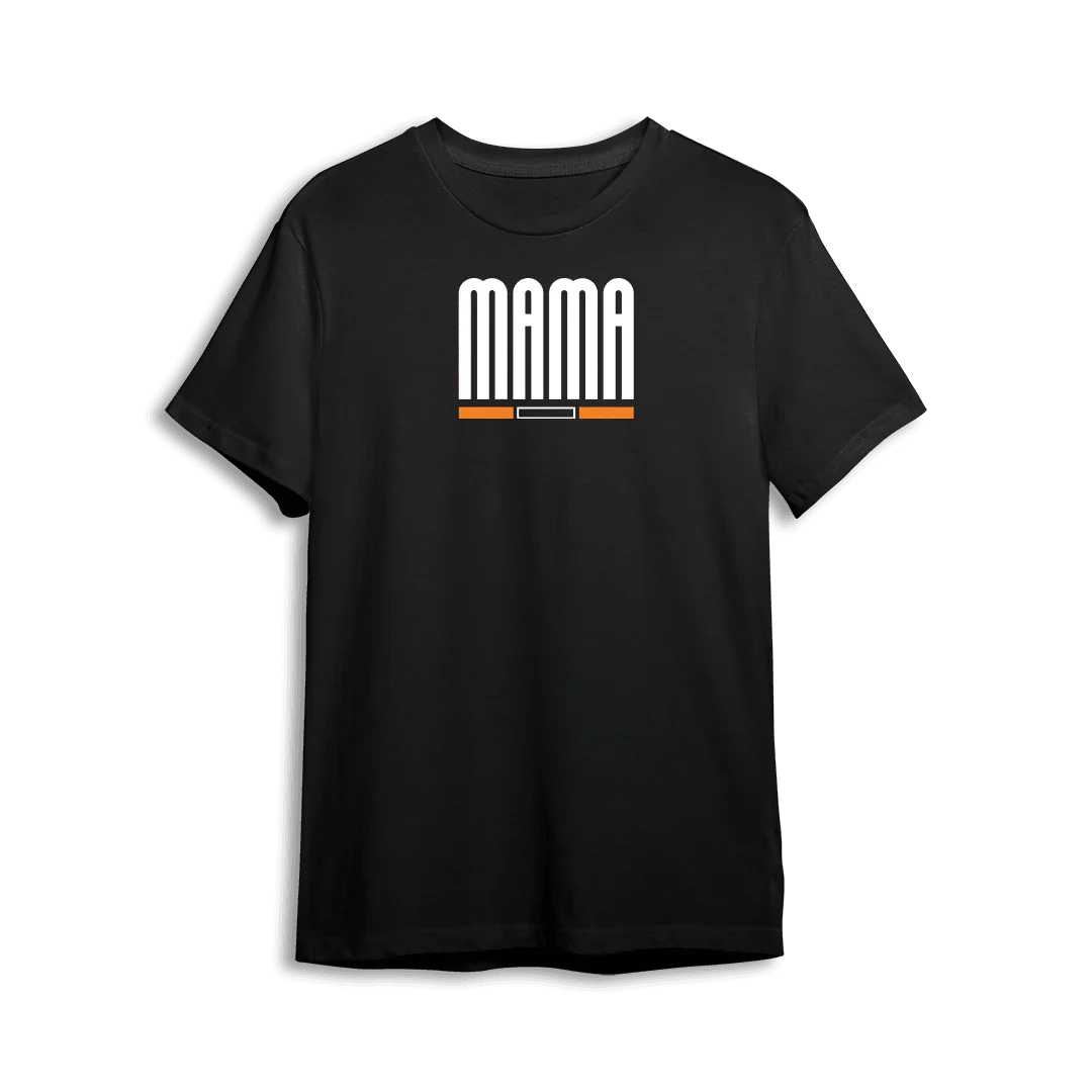 Czarny t-shirt z napisem MAMA, idealny prezent personalizowany dla mamy