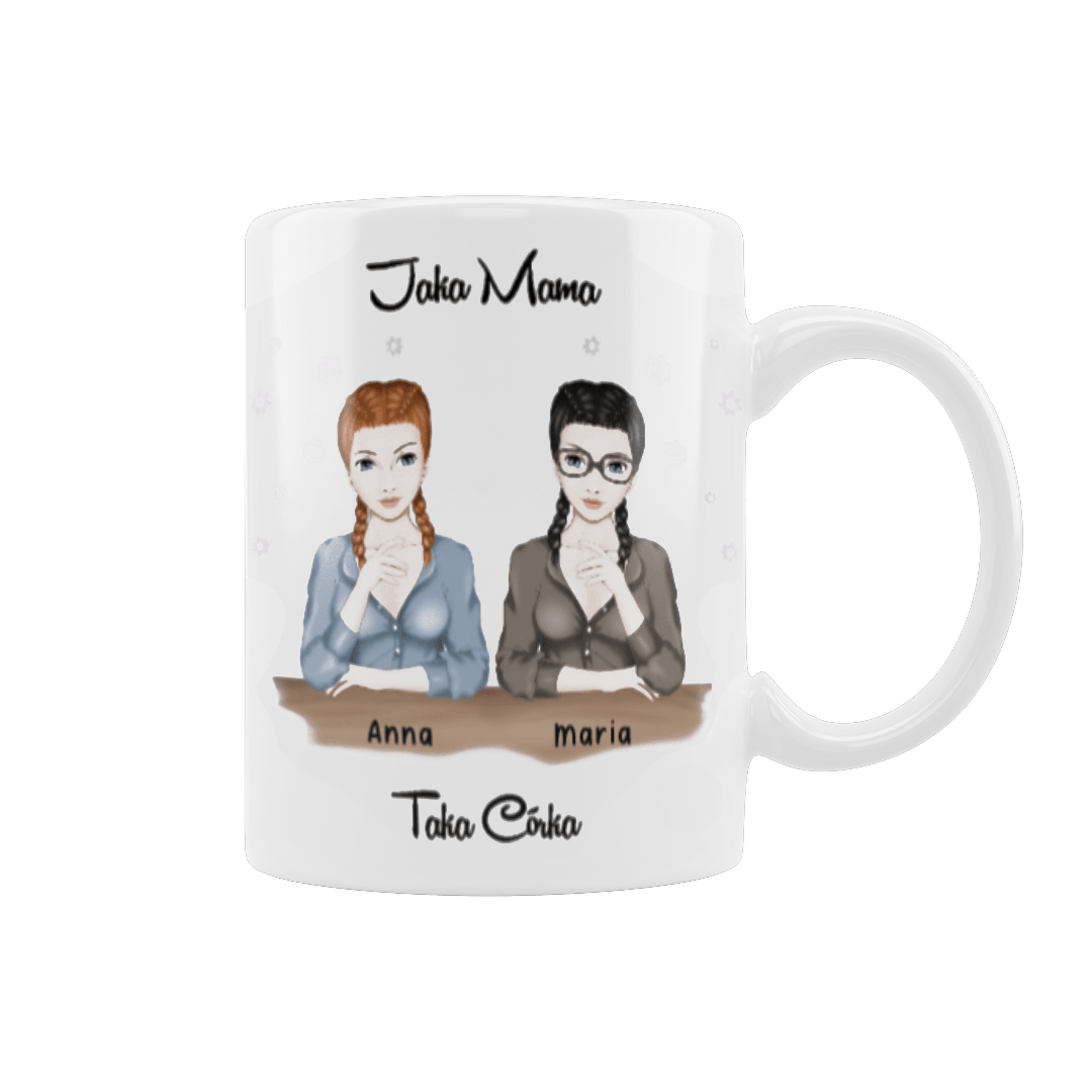 Kubek Personalzowany - Jaka Mama taka Córka - Mejkmi - Personalizowane Prezenty Dla Twoich Bliskich!