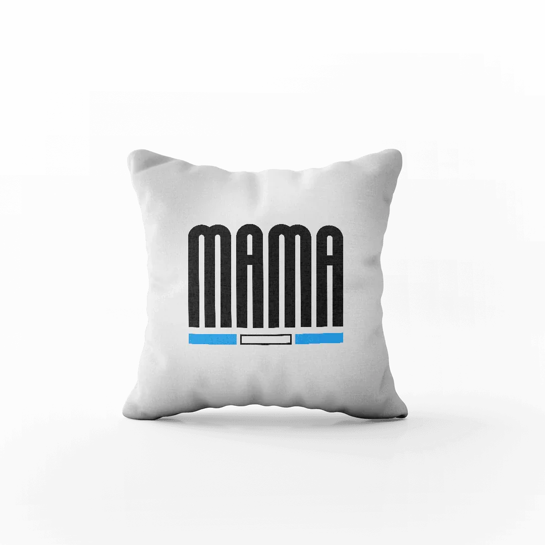 Biała poduszka z napisem MAMA, idealny personalizowany prezent dla mamy na dzień matki lub urodziny
