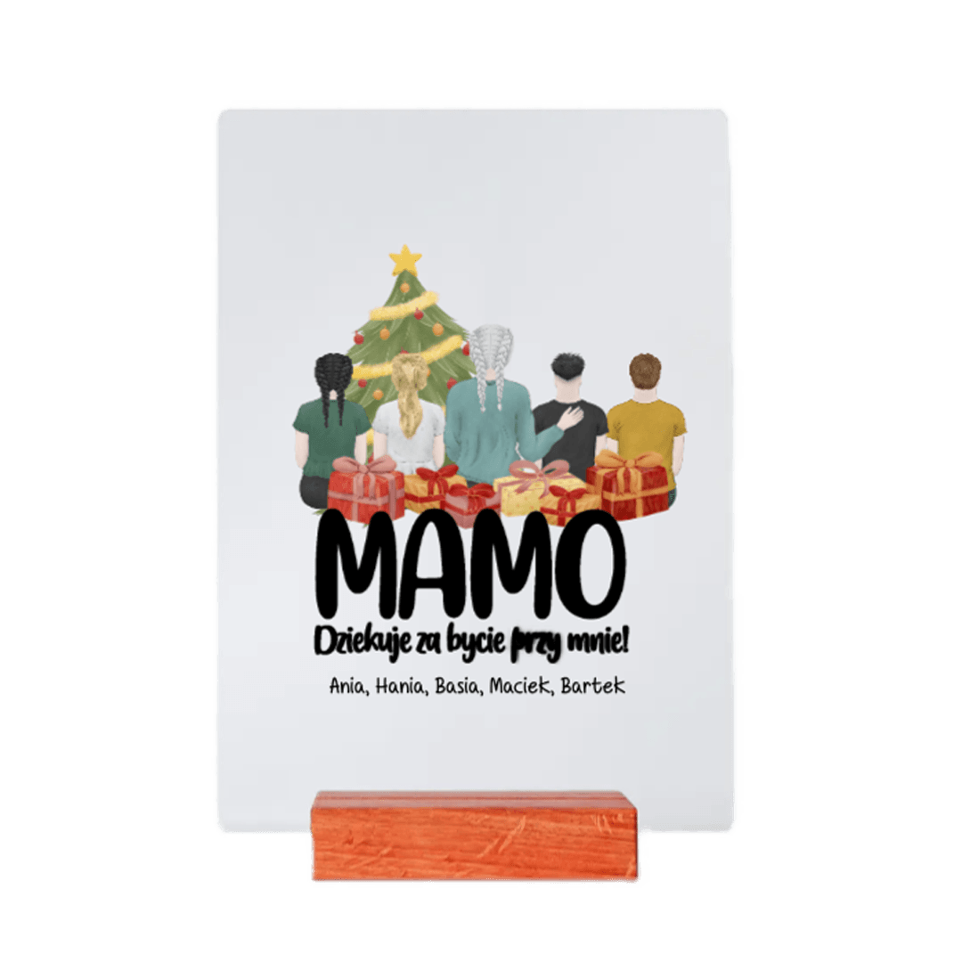 Personalizowane Szkiełko - Mamo dziękuje za bycie przy mnie święta - Mejkmi - Personalizowane Prezenty Dla Twoich Bliskich!