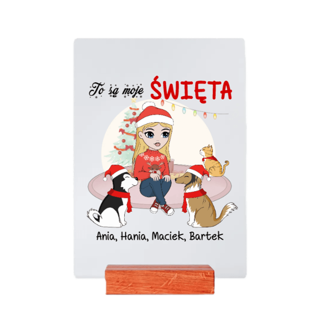 Personalizowane Szkiełko - To są moje święta z pieskami - Mejkmi - Personalizowane Prezenty Dla Twoich Bliskich!