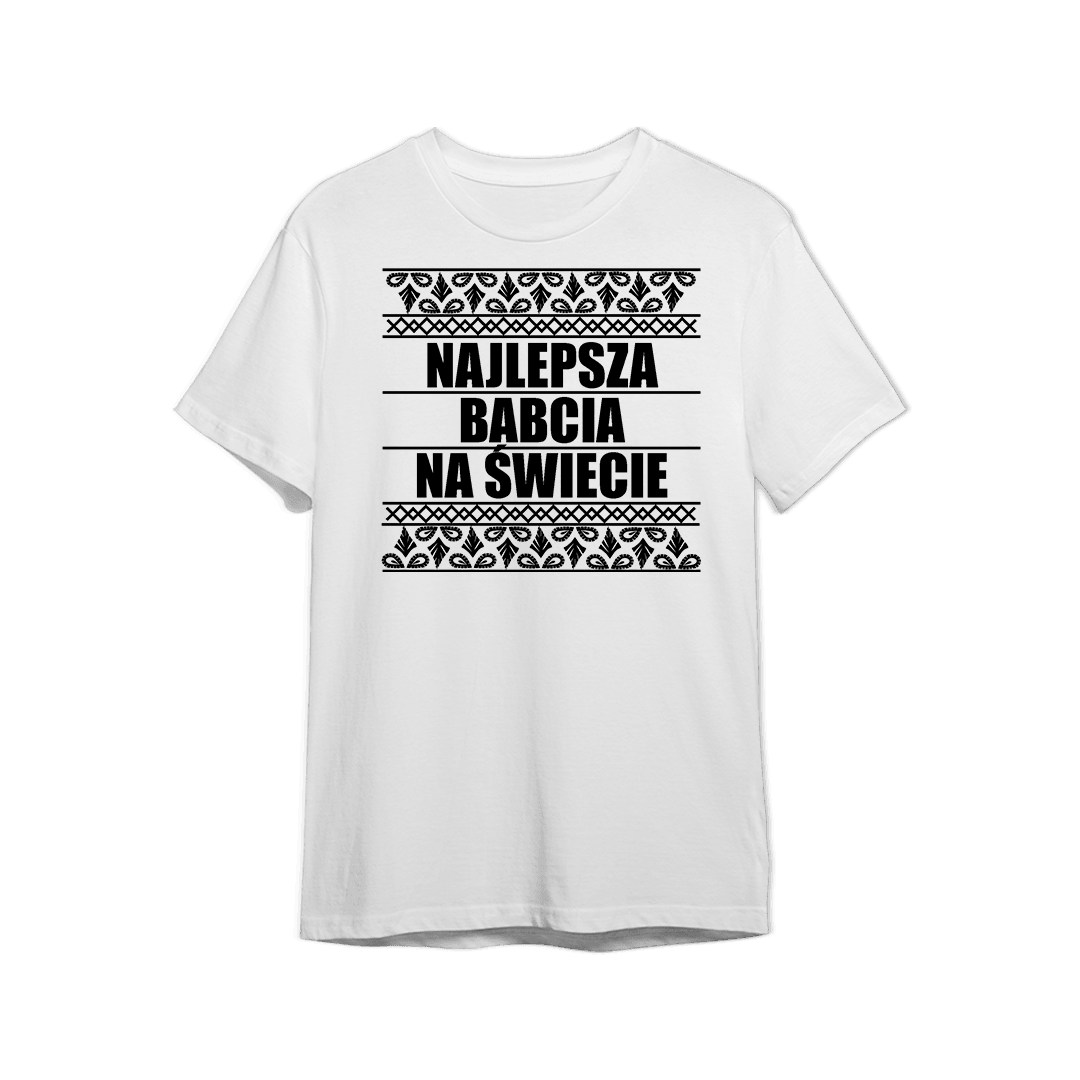 Koszulka NAJLEPSZA BABCIA - na prezent - Mejkmi - Personalizowane Prezenty Dla Twoich Bliskich!