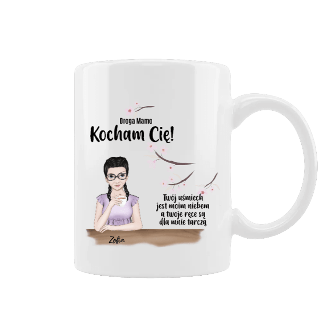 Personalizowany Kubek - Droga mamo, kocham Cię na prezent - Mejkmi - Personalizowane Prezenty Dla Twoich Bliskich!
