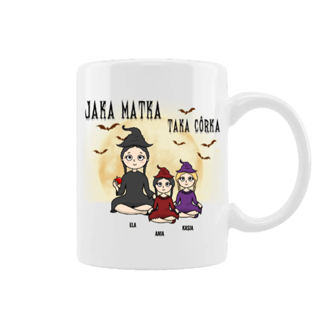 Personalizowany Kubek - Jaka matka, taka córka Halloween - dzień matki - Mejkmi - Personalizowane Prezenty Dla Twoich Bliskich!