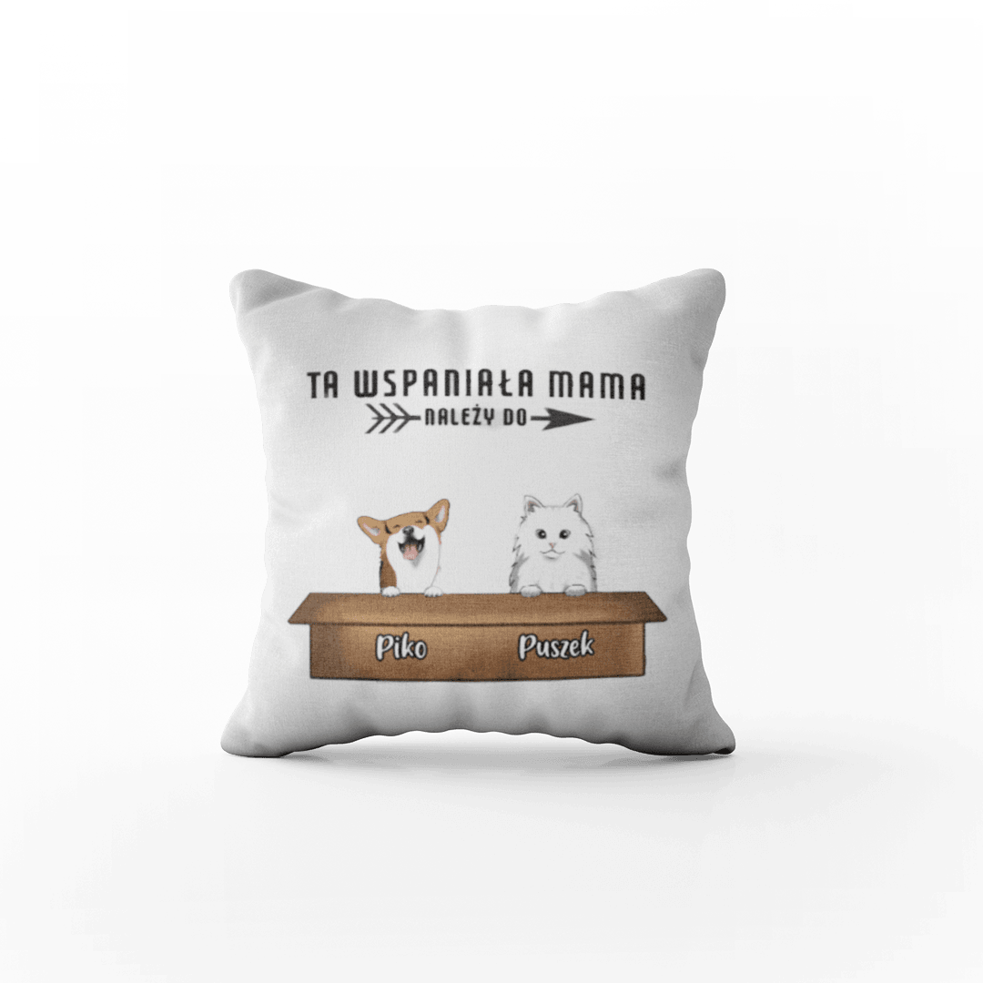 Personalizowana Poduszka "Ta wspaniała Mama należy do" - Mejkmi - Personalizowane Prezenty Dla Twoich Bliskich!