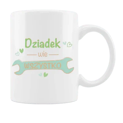 Personalizowany kubek z napisem „Dziadek wie wszystko” – idealny prezent dla dziadka