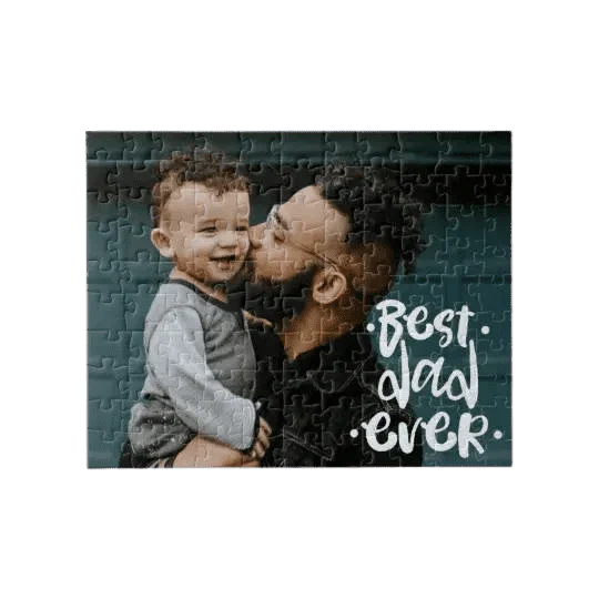 Personalizowany puzzle z napisem 'Best dad ever' – idealny prezent dla taty na Dzień Ojca lub urodziny