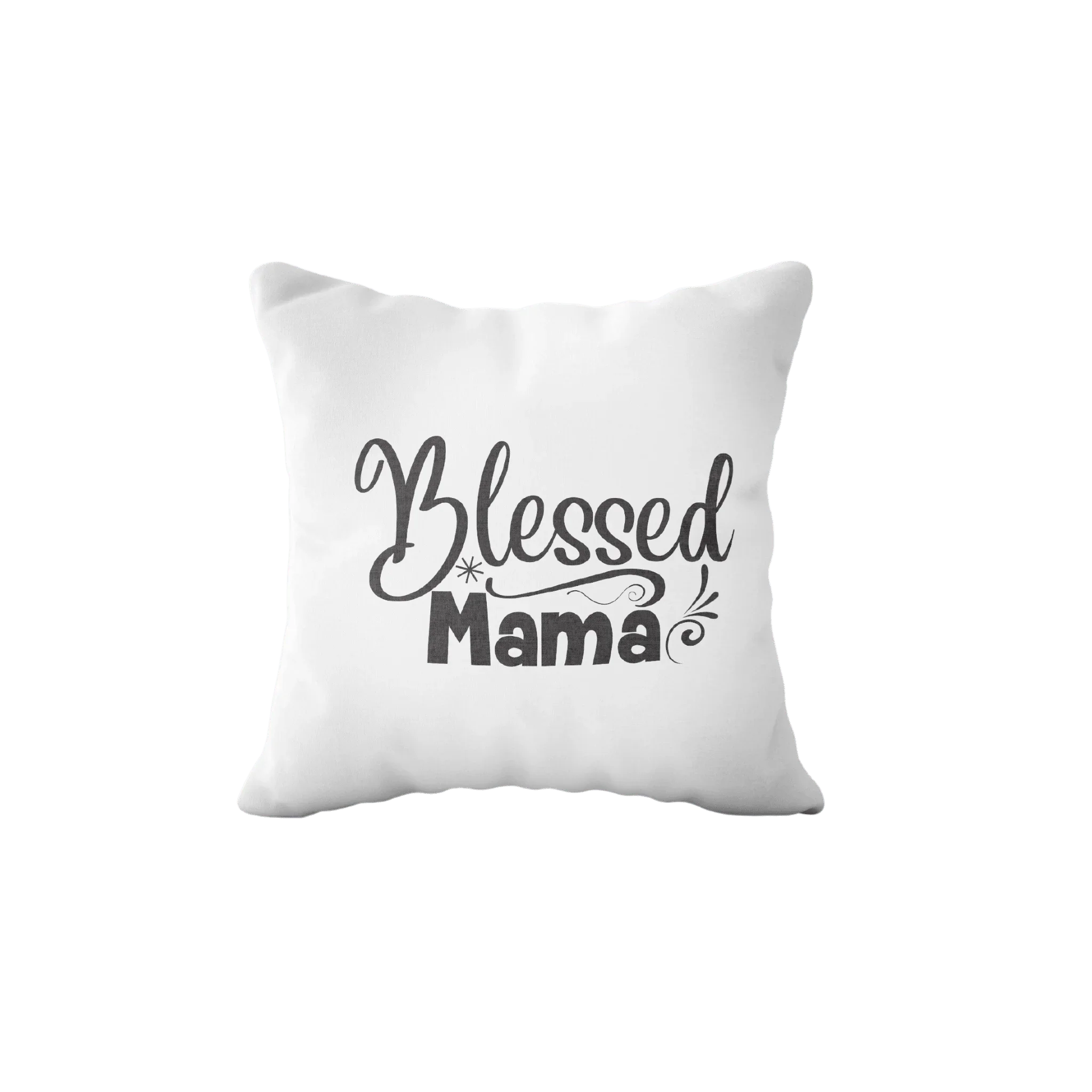 Biała poduszka z napisem 'Blessed Mama' – idealny personalizowany prezent dla mamy