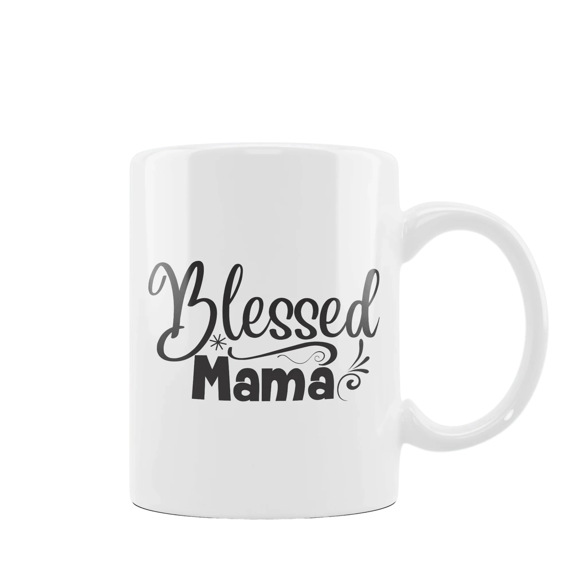 Biała filiżanka z napisem Blessed Mama, idealny prezent dla mamy na Dzień Matki lub urodziny
