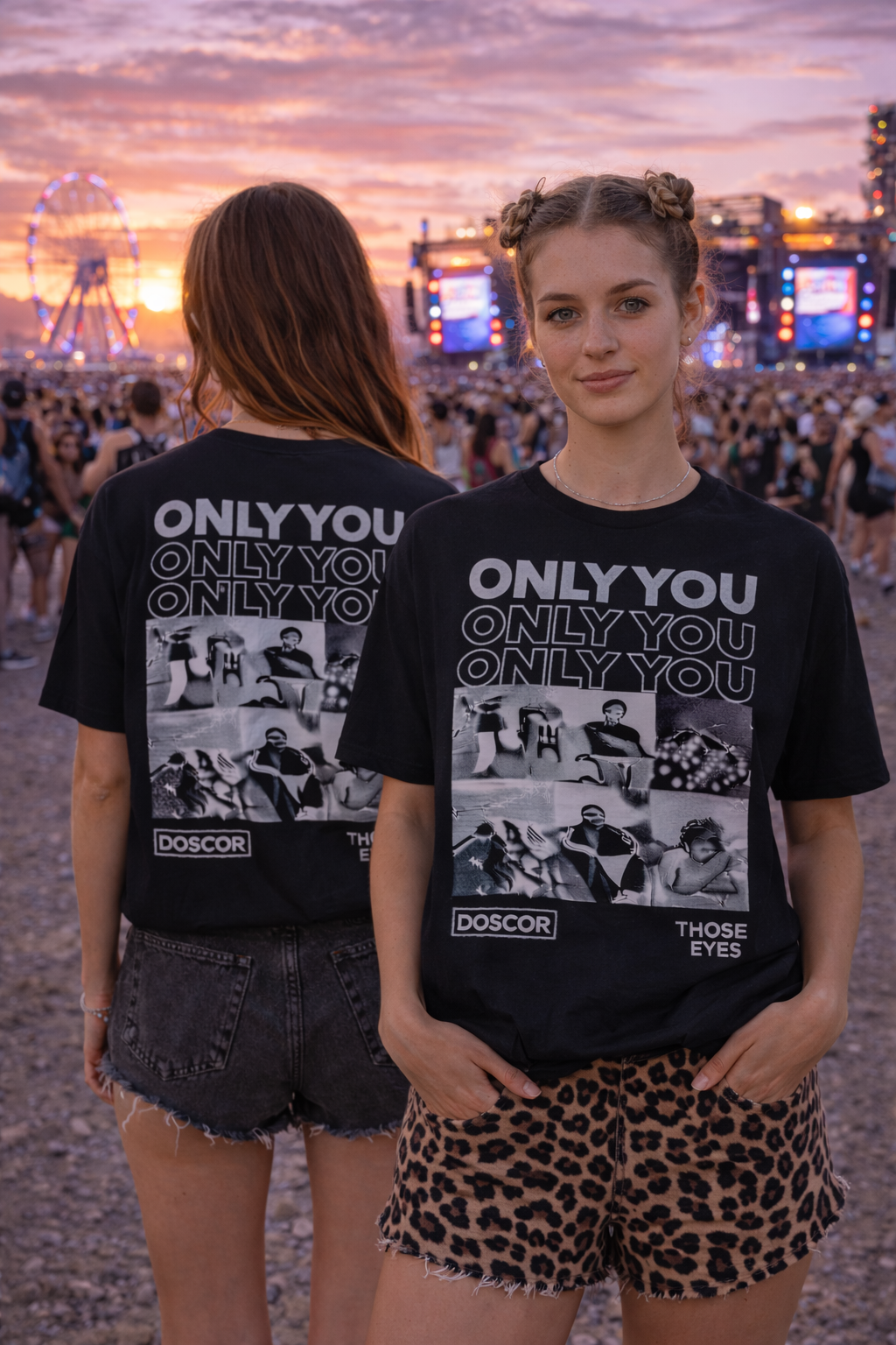 Personalizowana Koszulka Only You w stylu albumu muzycznego dla Twojej dziewczyny - PRZÓD i TYŁ