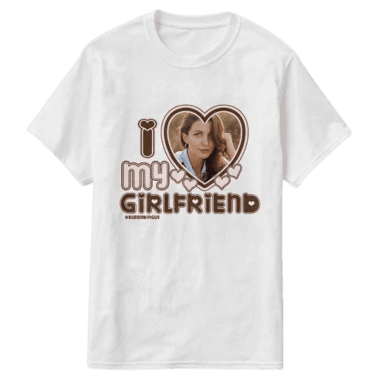 Personalizowana Koszulka I Love My Girlfriend na urodziny dla chłopaka - Mejkmi - Personalizowane Prezenty Dla Twoich Bliskich!