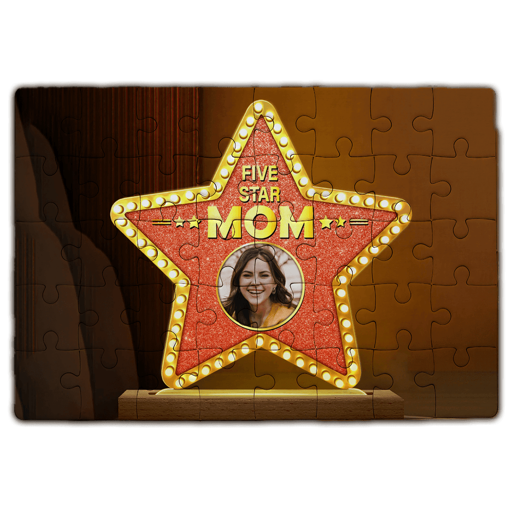 Personalizowane puzzle five star mom dla mamy - Mejkmi - Personalizowane Prezenty Dla Twoich Bliskich!