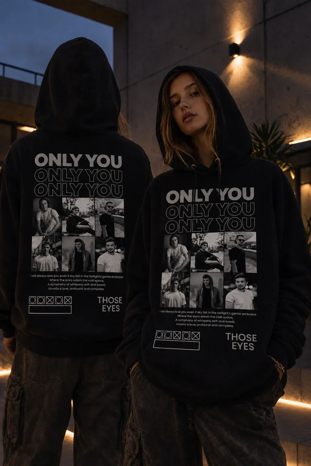 Personalizowana bluza z kapturem z Twoim psem dla przyjaciółki - PRZÓD i TYŁ