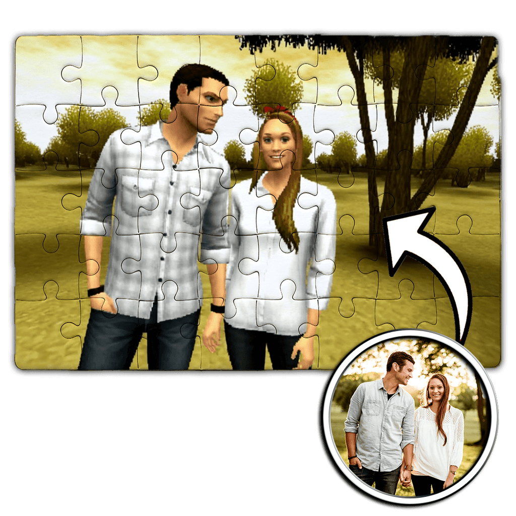 Personalizowane Puzzle z Twoim zdjęciem zmienionym w grafikę w stylu PS2 - Mejkmi - Personalizowane Prezenty Dla Twoich Bliskich!