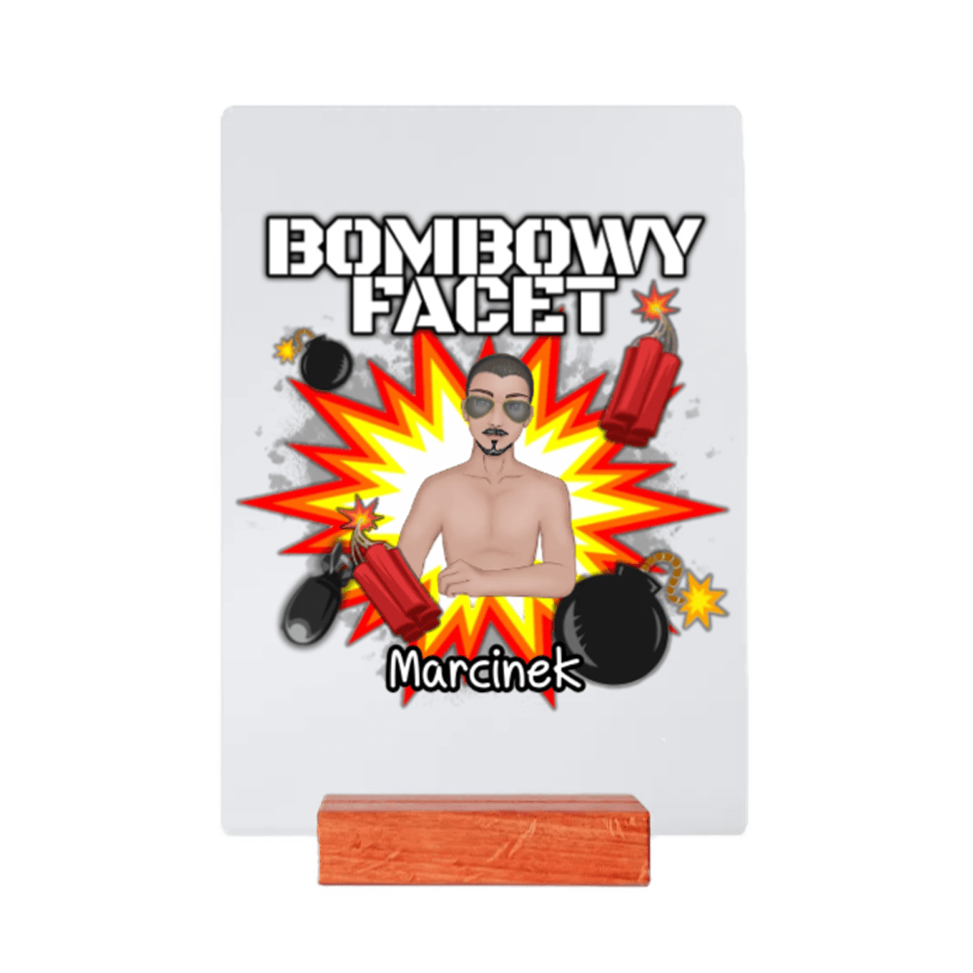 Personalizowane Szkiełko dla Bombowego Chłopaka - Mejkmi - Personalizowane Prezenty Dla Twoich Bliskich!