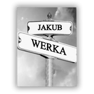 Personalizowany Obraz na płótnie dla chłopaka - znak drogowy - Mejkmi - Personalizowane Prezenty Dla Twoich Bliskich!