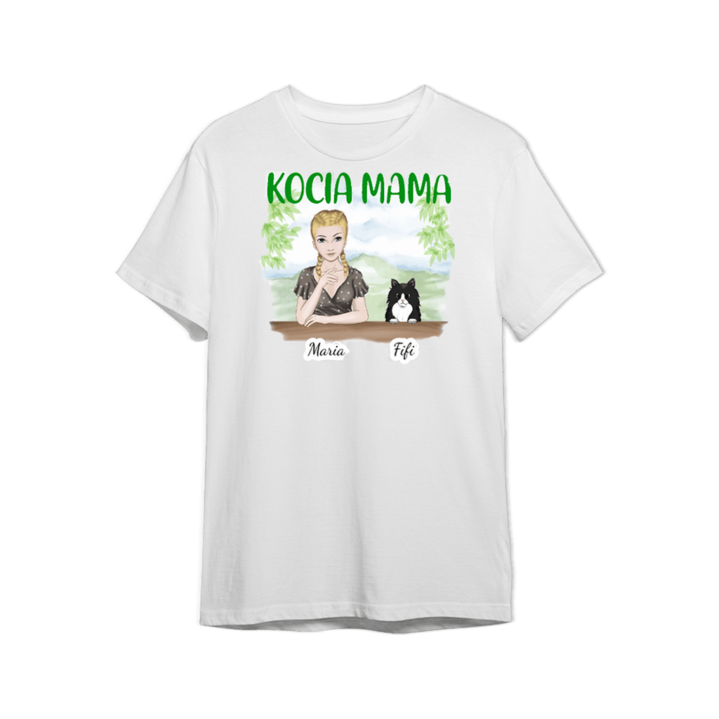 Koszulka Personalizowana - Kocia Mama - Mejkmi - Personalizowane Prezenty Dla Twoich Bliskich!
