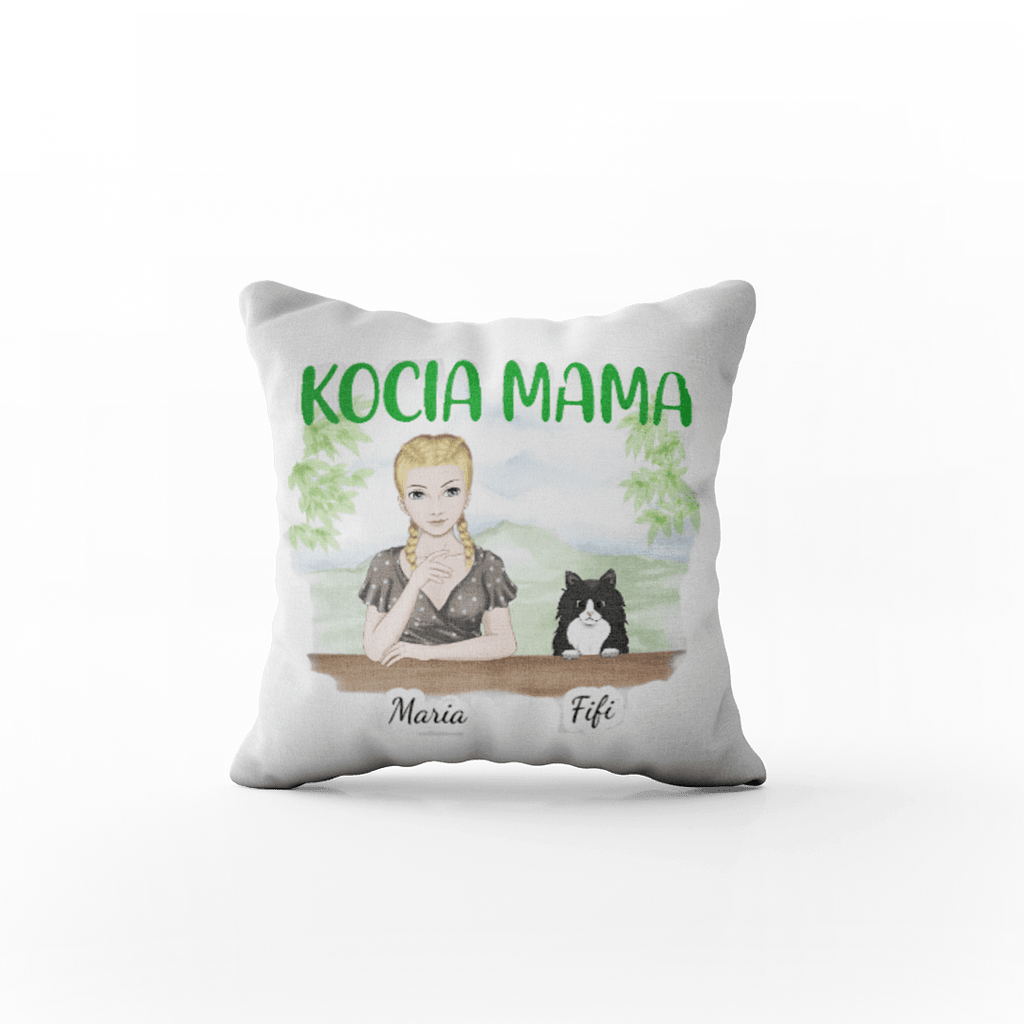 Poduszka Personalizowana - Kocia Mama - Mejkmi - Personalizowane Prezenty Dla Twoich Bliskich!