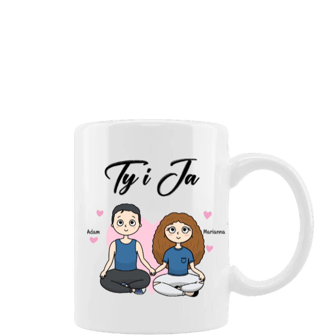 Kubek Personalizowany dla Par - Ty i Ja - Mejkmi - Personalizowane Prezenty Dla Twoich Bliskich!