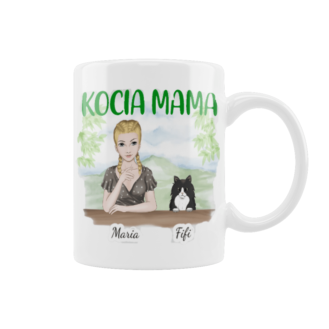 Kubek Personalizowany - Kocia Mama - Mejkmi - Personalizowane Prezenty Dla Twoich Bliskich!