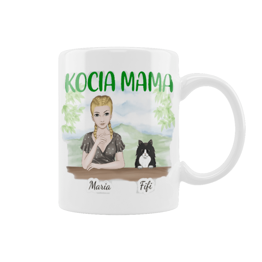 Kubek Personalizowany - Kocia Mama - Mejkmi - Personalizowane Prezenty Dla Twoich Bliskich!