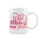 Kubek z Napisem "Wife Mom Boss" - Mejkmi - Personalizowane Prezenty Dla Twoich Bliskich!