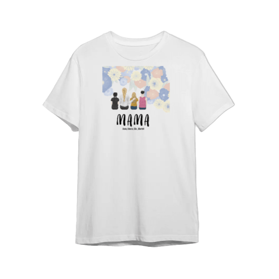 Personalizowana Koszulka - Mama - koszulka rodzinna matki z dziećmi - Mejkmi - Personalizowane Prezenty Dla Twoich Bliskich!