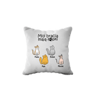 Poduszka Personalizowana - Moi bracia mają łapki - dla wielbiciela zwierząt - Mejkmi - Personalizowane Prezenty Dla Twoich Bliskich!