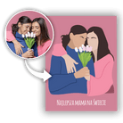 Bajkowy Personalizowany Obraz na płótnie Najlepsza mama na świecie Dzień Matki - Mejkmi - Personalizowane Prezenty Dla Twoich Bliskich!