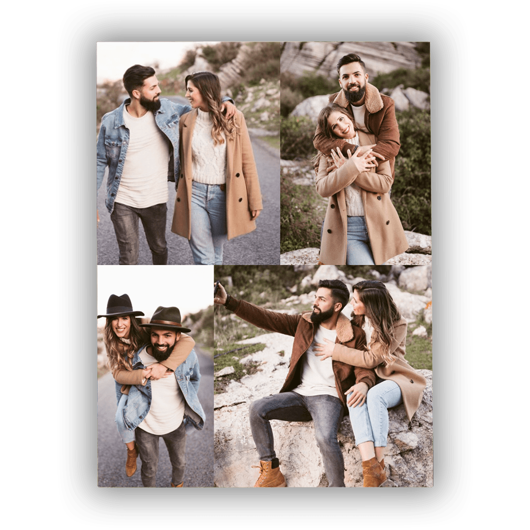 Obraz na płótnie kolaż zdjęć dla rodziców - Mejkmi - Personalizowane Prezenty Dla Twoich Bliskich!