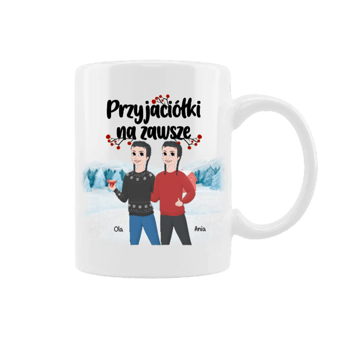 Personalizowany Kubek - Przyjaciółki na zawsze - Mejkmi - Personalizowane Prezenty Dla Twoich Bliskich!