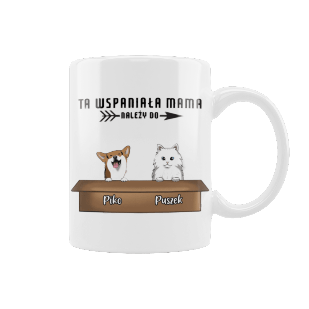 Personalizowany Kubek - Ta wspaniała mama należy do - Mejkmi - Personalizowane Prezenty Dla Twoich Bliskich!