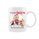 Personalizowany Kubek - "To są moje święta z pieskami" - Mejkmi - Personalizowane Prezenty Dla Twoich Bliskich!