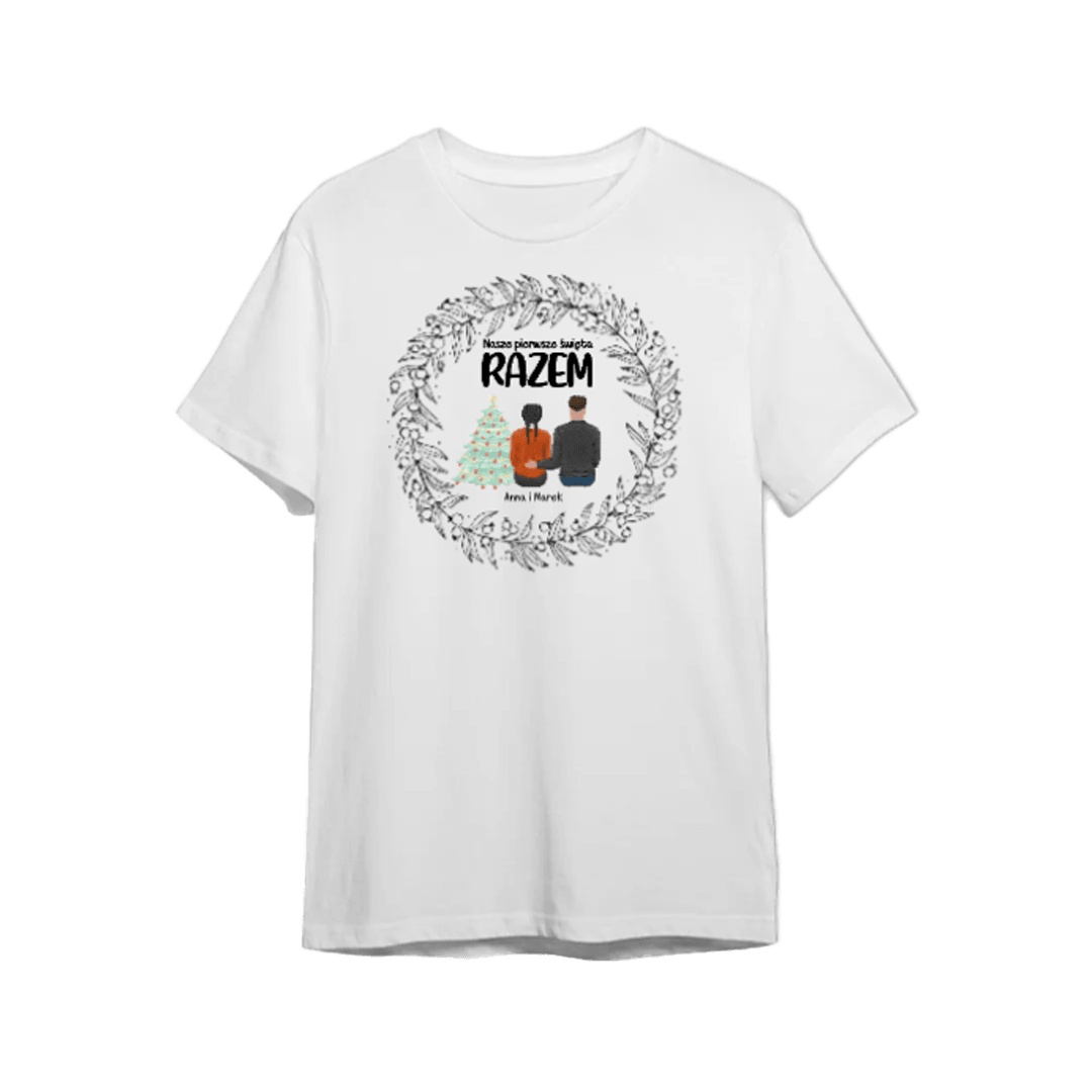 Personalizowana Koszulka - Pierwsze Święta Razem - Mejkmi - Personalizowane Prezenty Dla Twoich Bliskich!