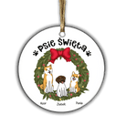 Personalizowana bombka - Psie święta (do 3 psów) - Mejkmi - Personalizowane Prezenty Dla Twoich Bliskich!