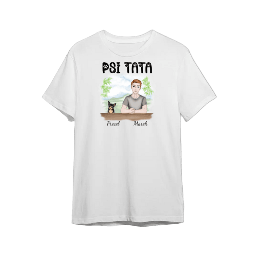 Koszulka personalizowana - Psi Tata - Mejkmi - Personalizowane Prezenty Dla Twoich Bliskich!
