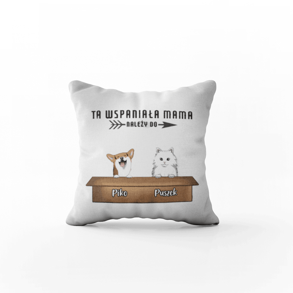 Personalizowana Poduszka - Ta wspaniała mama należy do - Mejkmi - Personalizowane Prezenty Dla Twoich Bliskich!