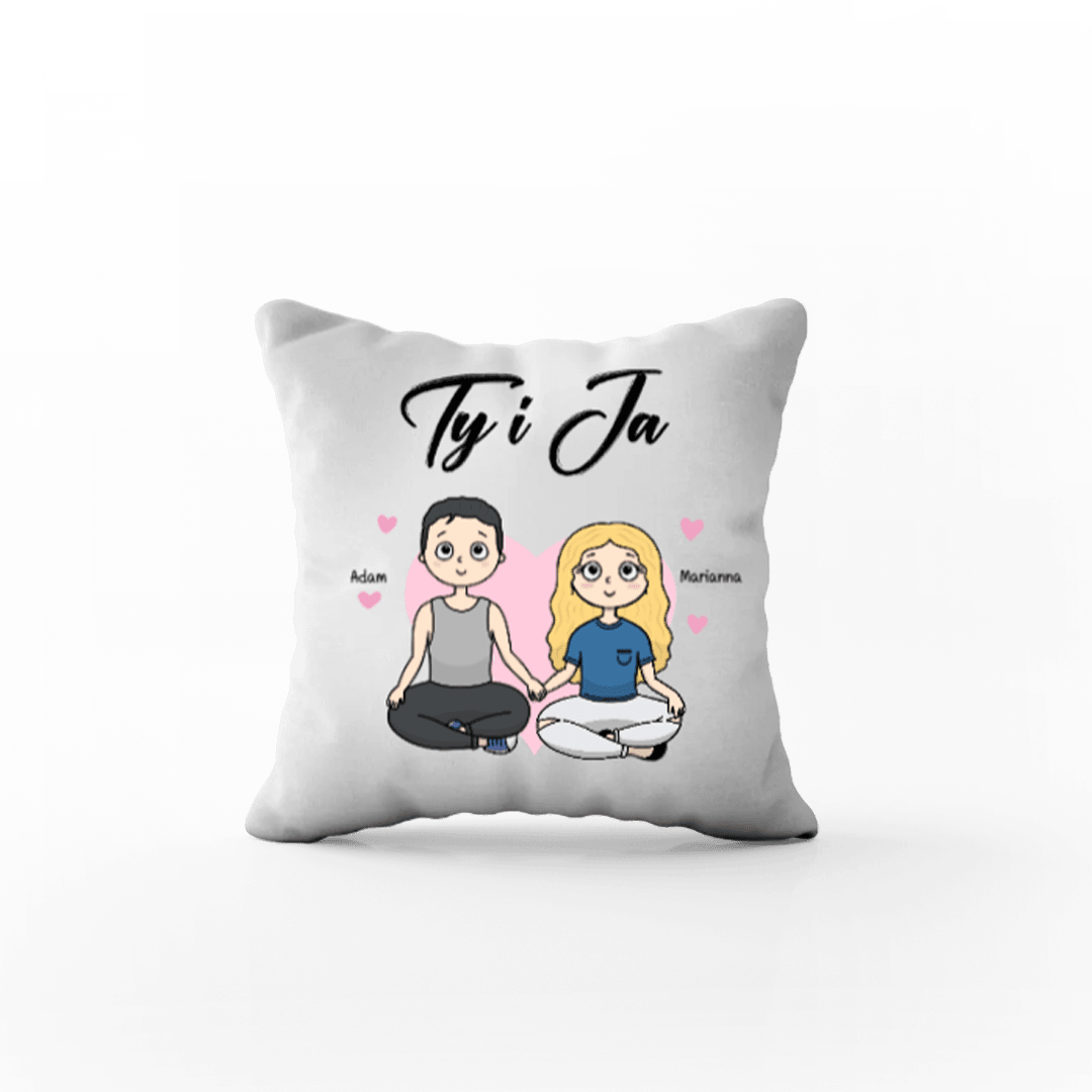Poduszka personalizowana dla Par - Ty i Ja - Mejkmi - Personalizowane Prezenty Dla Twoich Bliskich!