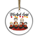 Personalizowana bombka - Wesołych świąt (do 6 osób) - Mejkmi - Personalizowane Prezenty Dla Twoich Bliskich!