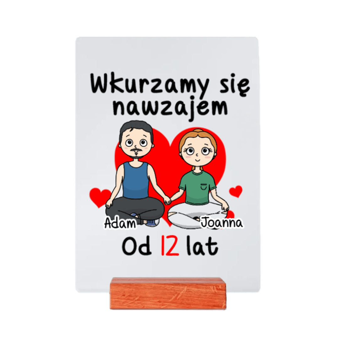 Personalizowane Szkiełko - Wkurzamy się nawzajem od X lat - Mejkmi - Personalizowane Prezenty Dla Twoich Bliskich!