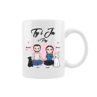Kubek Personalizowany dla Par - Ty i Ja (i pies) - Mejkmi - Personalizowane Prezenty Dla Twoich Bliskich!