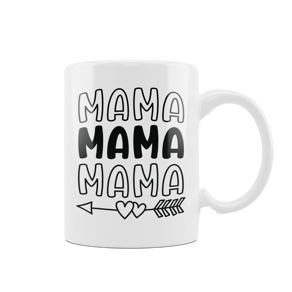 Kubek z Napisem "Mama Potrójnie" - Mejkmi - Personalizowane Prezenty Dla Twoich Bliskich!